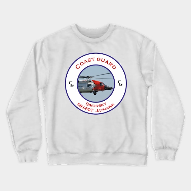 US Coastguard search and rescue Helicopter, Crewneck Sweatshirt by AJ techDesigns